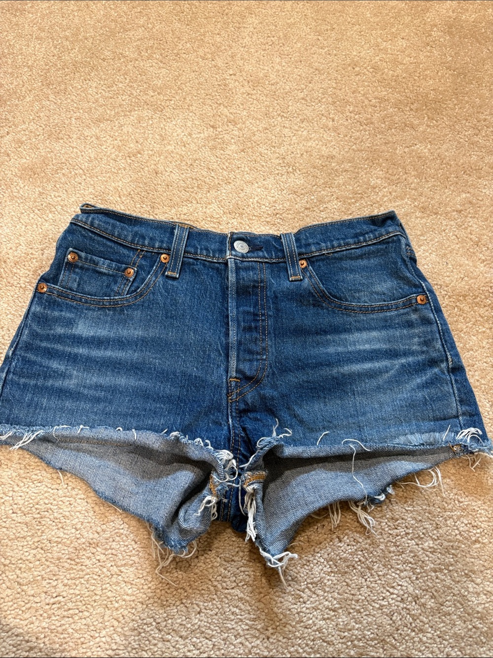 Levi's 501 Raw-Hem Denim Cutoff Shorts